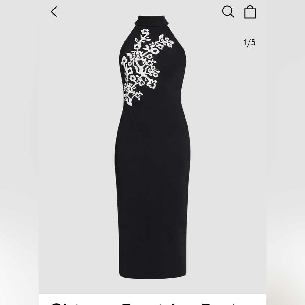 Chiara Boni Black and White Strapless Dress